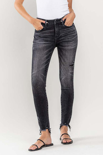 Lovervet Raw Hem Cropped Skinny Jeans