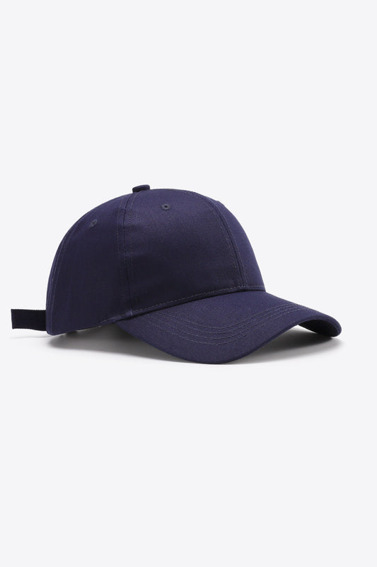 Plain Adjustable Cotton Baseball Cap