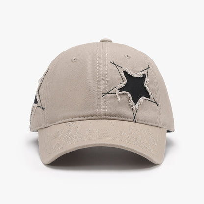 Adjustable Star Raw Hem Cap