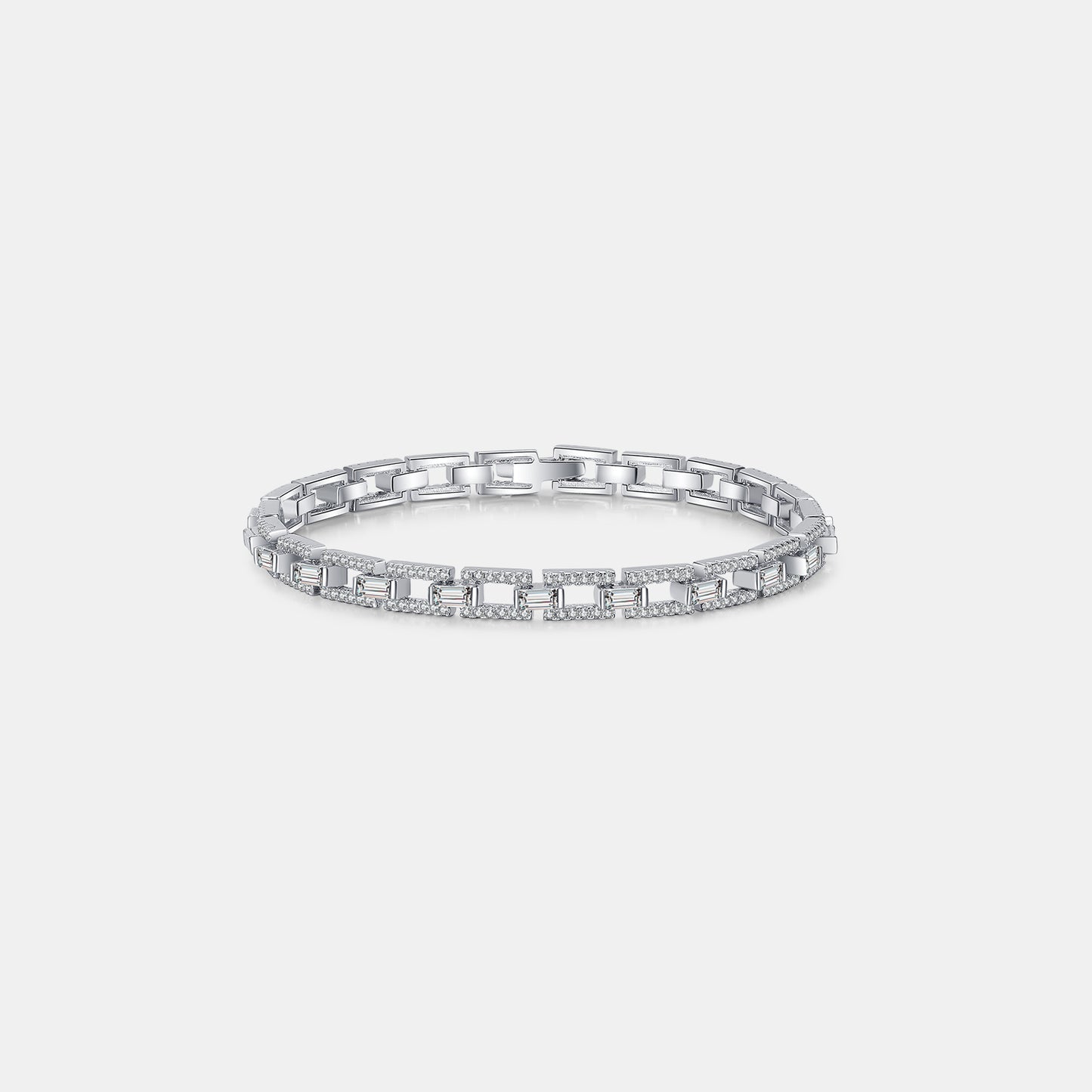 3.2 Carat Moissanite 925 Sterling Silver Bracelet