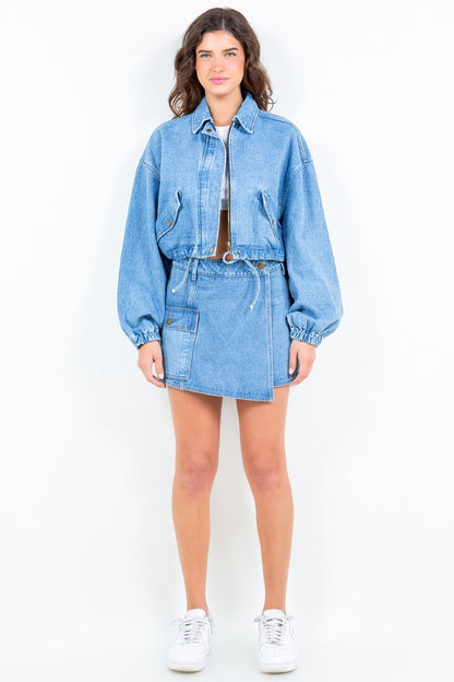 American Bazi Cargo Pocket Denim Skort