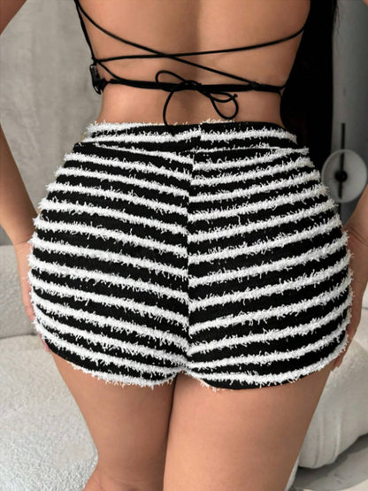 Striped High Waist Shorts