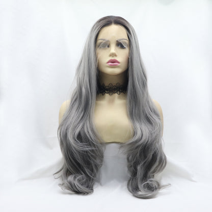 13*3" Lace Front Wigs Synthetic Long Wavy 24" 130% Density