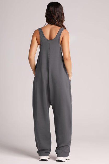 Lovelet Wide Strap Jumpsuit with Pockets